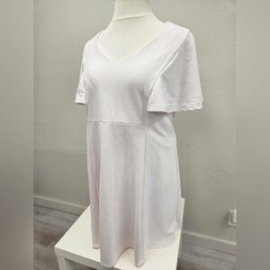 LIZ CLAIBORNE Flutter Dress Size 18W pale pink
